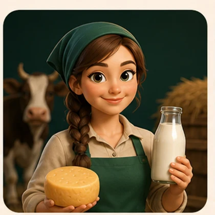 Иллюстрация к отзыву: Фермерские продукты: сыры, мука, молочная продукция
